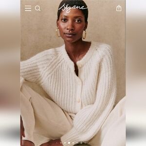 Sezane Emile Cardigan Ecru BNWT